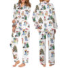 Bluey Christmas Satin Pajamas Long Set For Women