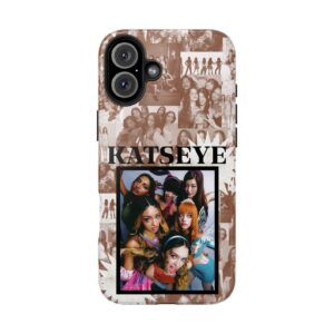 Katseye Tough Phone Case, Brown Black White Katseye Group Design, Protective Case for Phones, iPhone Samsung Pixel, Gift for Him Her