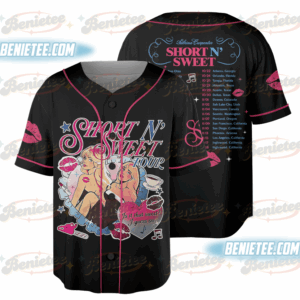 Sabrina Carpenter Short n Sweet Tour 2025 Baseball Jersey, Pop Star Concert Jersey