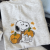 Custom Embroidered Snoopy Sweatshirt • Personalized Hoodie or Crewneck • Fall Cozy Sweater • Custom Sleeve Initial • Handmade Gift