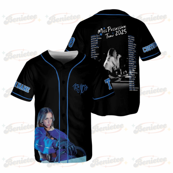 Personalized Tate Mcrae T8 Baseball Jersey, Tate Concert Jersey, T8 Mcrae Baseball Jersey