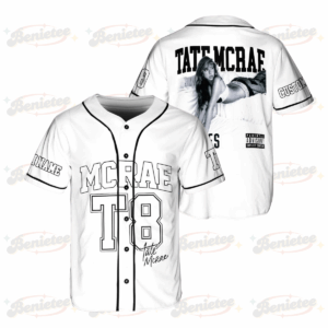 Customized Tate Mcrae T8 Baseball Jersey, Tate Concert Clothes, T8 Mcrae Baseball Jersey