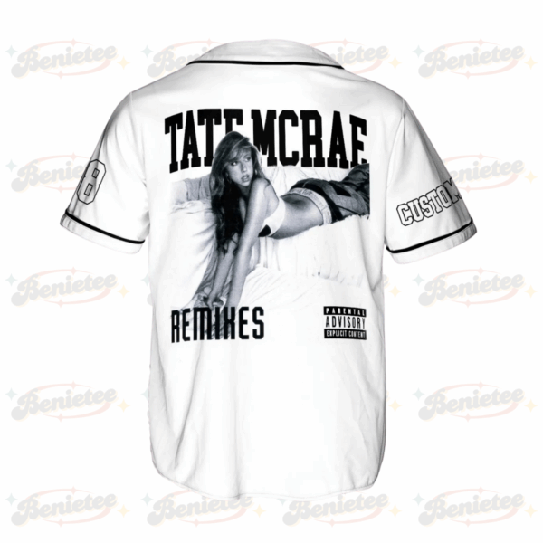 Customized Tate Mcrae T8 Baseball Jersey, Tate Concert Clothes, T8 Mcrae Baseball Jersey