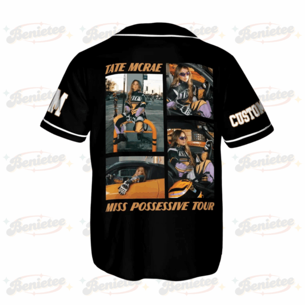 Customized Miss Possessive Tour 2025 McRae Baseball Jersey, T8 Leopard Jersey, Tate McRae Tour Outfit,