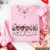 Embroidered Mickey And Friends Lights Christmas Sweatshirt, Mouse Holiday Gift Sweatshirt