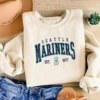 Embroidered Mariners Baseball Sweatshirt: Unisex Crewneck Pullover