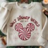 Embroidered Mickey Peppermint Swirl Christmas Tee Shirt, Walt Disney World Christmas Family Shirt, Magic Kingdom Shirt, Disneyland Xmas Tee