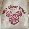 Embroidered Mickey Peppermint Swirl Christmas Tee Shirt, Walt Disney World Christmas Family Shirt, Magic Kingdom Shirt, Disneyland Xmas Tee