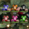 Personalized American Football Christmas Ornament, Custom Football Player Uniform Ornament, Football Helmet And Ball, Football Lovers Gift