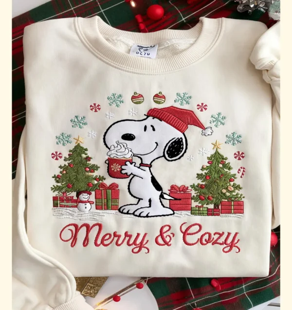 Embroidered Christmas Dog Sweatshirt, Christmas Dog Sweatshirt Gift, Dog Xmas Tree Sweatshirt, Dog Christmas shirt, Winter Vibes Sweatshirt