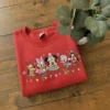 EMBROIDERED Mickey and Friends Christmas Sweatshirt, Mickey Minnie Donald Goofy Pluto Xmas Tee, Disney Family Holiday Sweater, ESL602