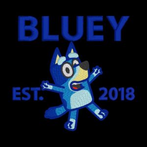 Bluey embroidered kid and adult sweatshirts.