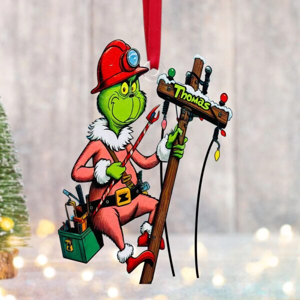 The Grinch Ornament, Merry Grinchmas Ornament, Green Monster Couple Christmas Ornament, Green Couple Ornament Anniversary Gift