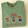 Christmas Embroidered Sweatshirt, Magic Train Movie Embroidered Sweatshirt, Belive Christmas Embroidered Sweatshirt, Christmas Gift
