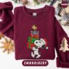 Embroidered Snoopy Christmas Sweatshirt: Holiday Festive Style