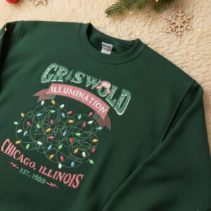 Embroidered Griswold Christmas Sweatshirt, Griswold Illumination Sweater, Funny Christmas Shirt, Xmas Casual Pullover Vacation Top