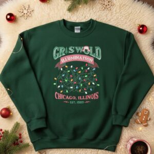 Embroidered Griswold Christmas Sweatshirt, Griswold Illumination Sweater, Funny Christmas Shirt, Xmas Casual Pullover Vacation Top