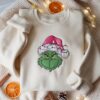 Embroidered Grinch Christmas Light Sweatshirt, Grinchmas Shirt, Grinch Christmas Shirt