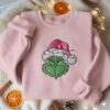 Embroidered Grinch Christmas Light Sweatshirt, Grinchmas Shirt, Grinch Christmas Shirt