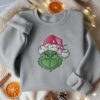 Embroidered Grinch Christmas Light Sweatshirt, Grinchmas Shirt, Grinch Christmas Shirt