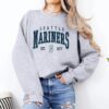 Embroidered Mariners Baseball Sweatshirt: Unisex Crewneck Pullover