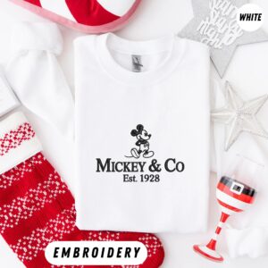 Mickey & Co 1928 Embroidered Sweatshirt, Disney Sweatshirt, Retro Mickey And Co, Disneyworld Shirts, Disney Vacation Shirt, Disneyland Shirt