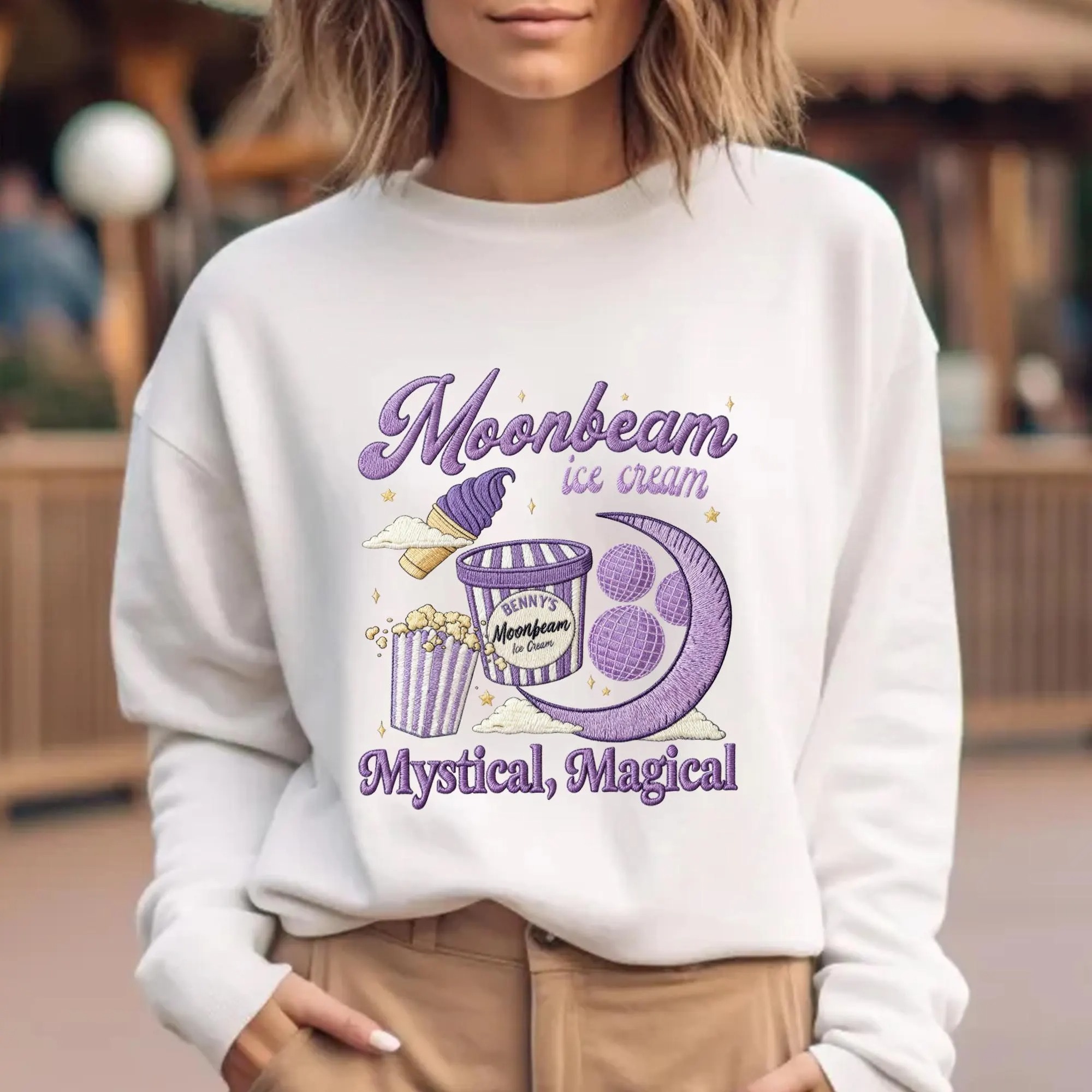 Embroidery Espon and Umbeon Matching Sweatshirt, Espon Psychic Sun and Crescent Moon Embroidery, Couple Anime Shirt, Gift for Her/Him