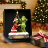 Personalized Grinch Christmas Ornament, Funny Green Monster Couple, Custom Holiday Tree Decoration, Christmas Ornament