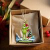 Personalized Grinch Christmas Ornament, Funny Green Monster Couple, Custom Holiday Tree Decoration, Christmas Ornament