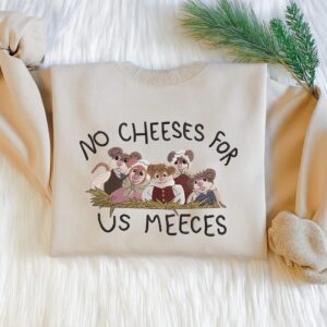 No Cheeses For Us Meeces Embroidered Sweatshirt, Christmas Muppets Jumper, Magic Kingdom 2025 Xmas Sweater. Christmas Pullover