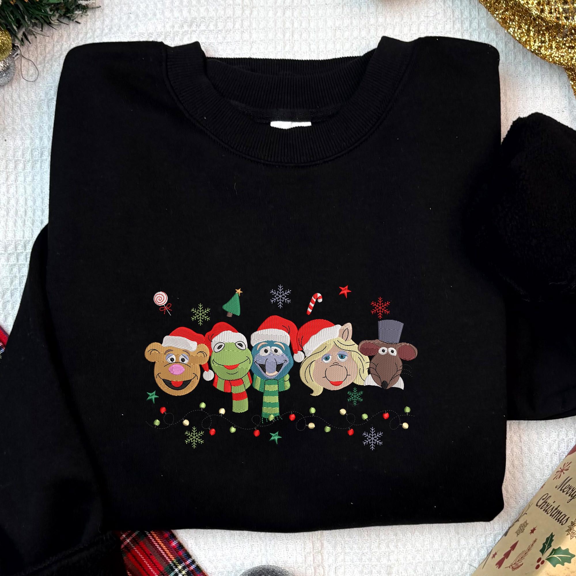 Christmas Magical Land Trip Sweatshirt, Muppets Friend Sweaters, Santa Piggy Christmas Sweatshirt, Christmas Gift