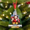Mickey and Minnie Christmas Couple Ornament, Custom Disney Couple Ornament, Married Ornament