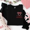 Embroidered Merry Christmas Sweatshirt, Mickey Sweatshirt, Minnie Mouse Sweatshirt, Disney Sweatshirt, Santa Mickey, Xmas Party Sweatshirt