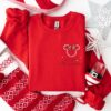 Embroidered Merry Christmas Sweatshirt, Mickey Sweatshirt, Minnie Mouse Sweatshirt, Disney Sweatshirt, Santa Mickey, Xmas Party Sweatshirt