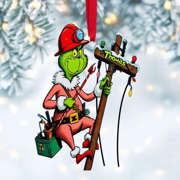 The Grinch Ornament, Merry Grinchmas Ornament, Green Monster Couple Christmas Ornament, Green Couple Ornament Anniversary Gift