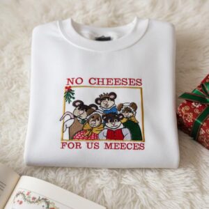 Embroidered No Cheeses For Us Meeces Christmas Disney Sweatshirt, The Muppets Christmas Embroidered Sweatshirt, Funny Rizzo Gonzo Xmas
