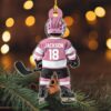 Personalized Hockey, Ice Hockey Ornament, 2D Flat Not 3D, Custom Hockey Ornament, Christmas Tree Decoration, Hockey Mom, Kid Ornament