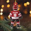 Personalized Hockey, Ice Hockey Ornament, 2D Flat Not 3D, Custom Hockey Ornament, Christmas Tree Decoration, Hockey Mom, Kid Ornament