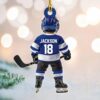 Personalized Hockey, Ice Hockey Ornament, 2D Flat Not 3D, Custom Hockey Ornament, Christmas Tree Decoration, Hockey Mom, Kid Ornament