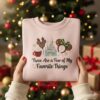 Embroidered Disney Christmas Sweatshirt, These Are My Favorite Things Sweater, Magical Castle Holiday Shirt, Disneyland Christmas Shirt