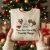 Embroidered Disney Christmas Sweatshirt, These Are My Favorite Things Sweater, Magical Castle Holiday Shirt, Disneyland Christmas Shirt