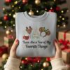 Embroidered Disney Christmas Sweatshirt, These Are My Favorite Things Sweater, Magical Castle Holiday Shirt, Disneyland Christmas Shirt