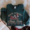 Embroidered Retro Mickey Minnie Main Street Sleigh Rides Sweatshirt, Disney Christmas Sweatshirt, Mickey Minnie Christmas Sweatshirt