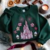 Embrpidered Disney Castle Christmas Sweatshirt, Holiday Gingerbread Sweater, Disney Park Xmas Sweater, Magic Kingdom, Disney Xmas Trip Shirt