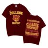 Kanye West College Dropout Inspired T-Shirt - Unisex, Multi-Color, Pure Cotton, Short Sleeve, High-Quality Graphic Tee