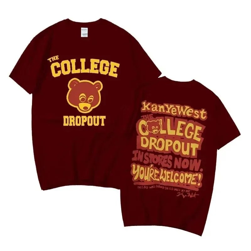 Kanye West College Dropout Inspired T-Shirt - Unisex, Multi-Color, Pure Cotton, Short Sleeve, High-Quality Graphic Tee