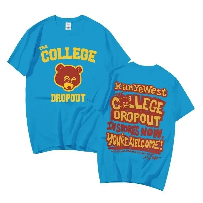 Kanye West College Dropout Inspired T-Shirt - Unisex, Multi-Color, Pure Cotton, Short Sleeve, High-Quality Graphic Tee