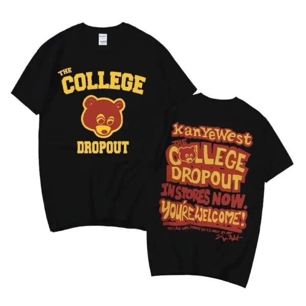 Kanye West College Dropout Inspired T-Shirt - Unisex, Multi-Color, Pure Cotton, Short Sleeve, High-Quality Graphic Tee