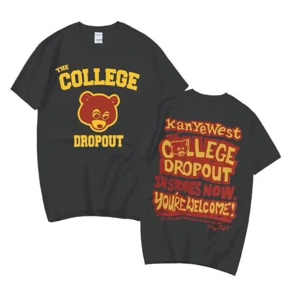 Kanye West College Dropout Inspired T-Shirt - Unisex, Multi-Color, Pure Cotton, Short Sleeve, High-Quality Graphic Tee
