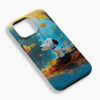 Snoopy Fall Leaves Phone Protective Cover, Cute Dog Autumn Hard Shell Case Phone